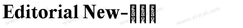Editorial New字体转换